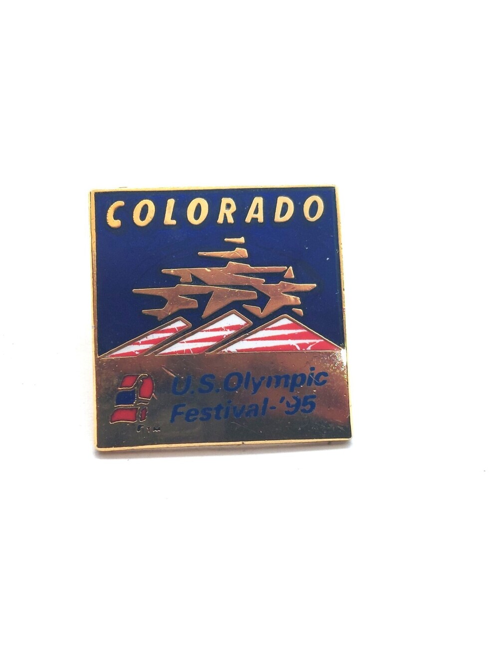 Colorado US Olympic Festival 95 Pin Vintage Enamel Sports Games Souvenir